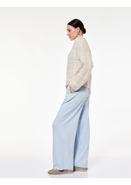 Nervürlü Cepli Düz Bol Paça Palazzo Pantolon fiyatları