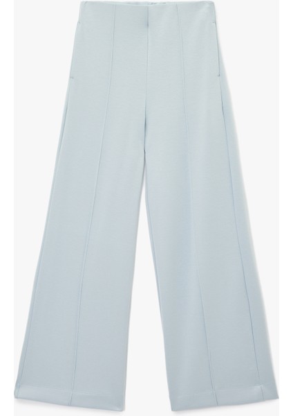 Nervürlü Cepli Düz Bol Paça Palazzo Pantolon modelleri