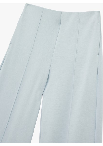 Nervürlü Cepli Düz Bol Paça Palazzo Pantolon indirimleri