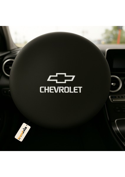 Chevrolet Uyumlu Siyah Penye Kumaş Direksiyon Kılıfı | Direksiyon Koruma