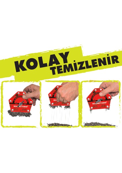 4 Adet Aç Kapa Özellikli 6 Açılı Kolay Temizlenebilen Güçlü Mıknatıslı Kaynak Tutucu Manyetik Kaynak Gönyesi modelleri