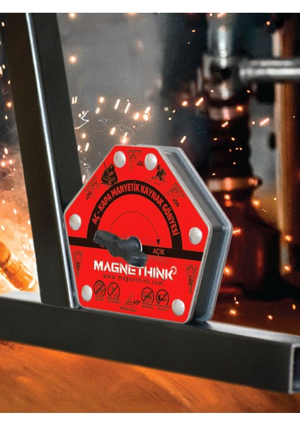 4 Adet Aç Kapa Özellikli 6 Açılı Kolay Temizlenebilen Güçlü Mıknatıslı Kaynak Tutucu Manyetik Kaynak Gönyesi