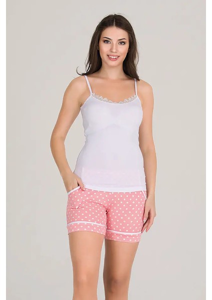 Lady Lingerie Pembe Beyaz 3 Lü Bayan Şort Pijama Takımı fiyatları