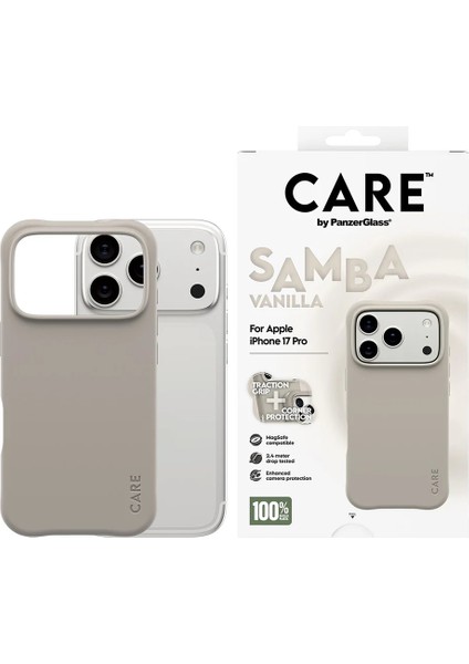 Panzerglass Care Apple iPhone 17 Pro Fashionable Case Samba Magsafe Kılıf Vanilya