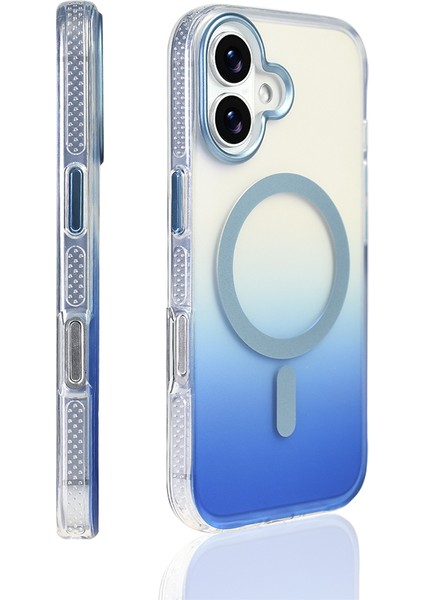 iPhone 17 Kılıf M-Safe Şarj Özellikli Transparan Renk Geçişli Btbm Toros Kapak - Siyah indirimleri