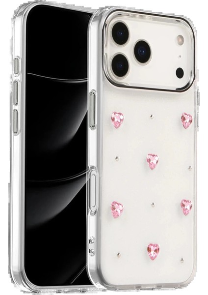 Apple iPhone 17 Pro Kalp Desenli Kapak - Desen 3