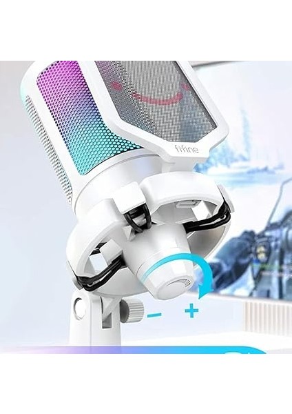 Ampligame A6T Twitch - Youtuber - Gamer - Tiktok - Yayıncı USB Mikrofon Seti (Beyaz) indirimleri