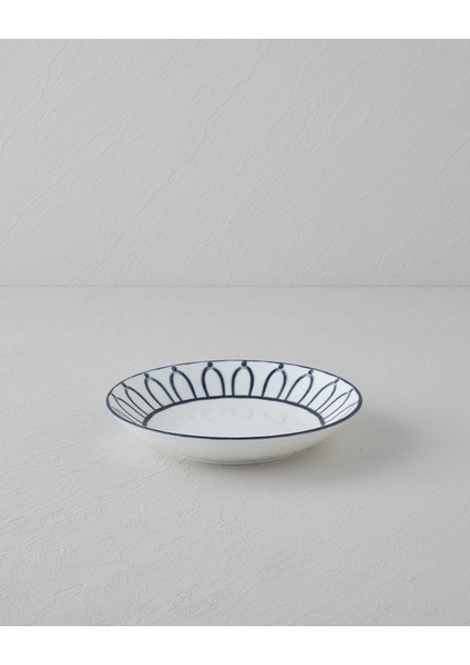 Monarch Porselen Çukur Tabak 19 cm Siyah - Beyaz