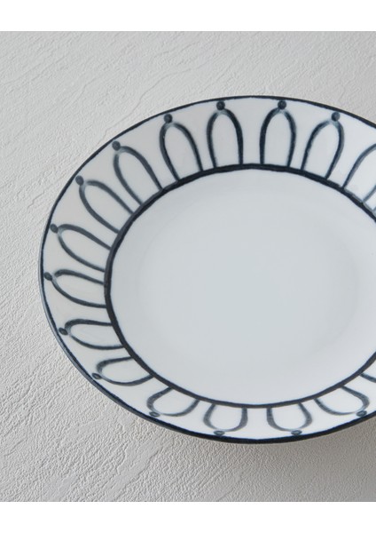 Monarch Porselen Çukur Tabak 19 cm Siyah - Beyaz modelleri