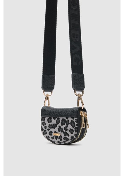 Jefece Siyah Leopar Desen Çanta Cüzdan modelleri