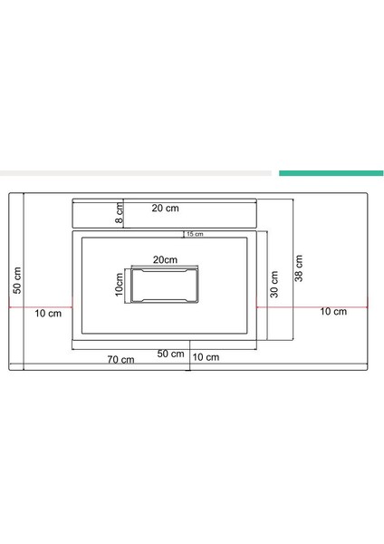 Flatstone 70X50 Beyaz Etajerli Granit Banyo Lavabosu fiyatları