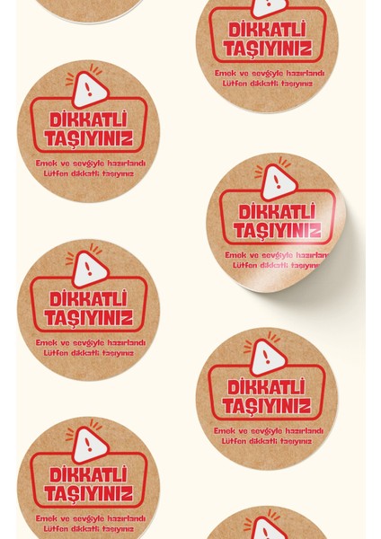 Dikkatli Taşıyınız Yazılı Sticker Paketleme Kargo Ambalaj Etiketi - 4X4CM 70 Adet (Kopya) fırsatları