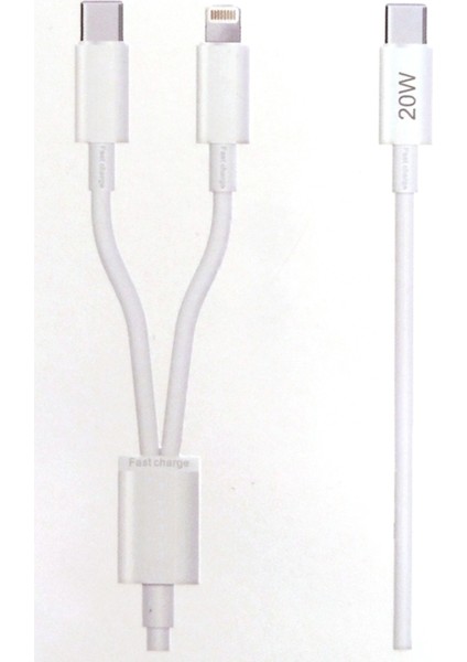 Yeni Nesil Usb-C To Lightning Usb-C Hızlı Şarj ve Data Kablosu 5.0A Hızlı Kablo 1 Metre 20W