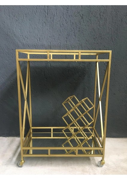 Metal Bar Servis Arabası, Gold Servis ve Sunum Arabası, Ayna Raflı Servis Arabası indirimleri