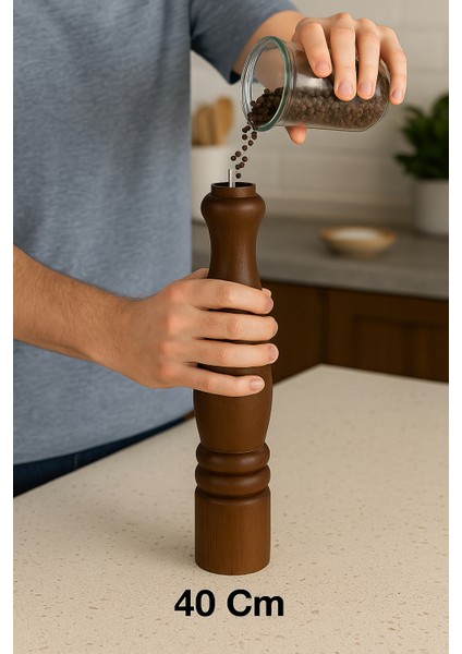 Viyana 40 cm Ahşap Karabiber Değirmeni – Paslanmaz Çelik Öğütücü fiyatları