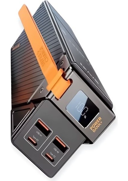 30000MAH 65W Hızlı Şarjlı Dijital Göstergeli Taşınabilir 2usb 2type-C Girişli Powerbank Siyah