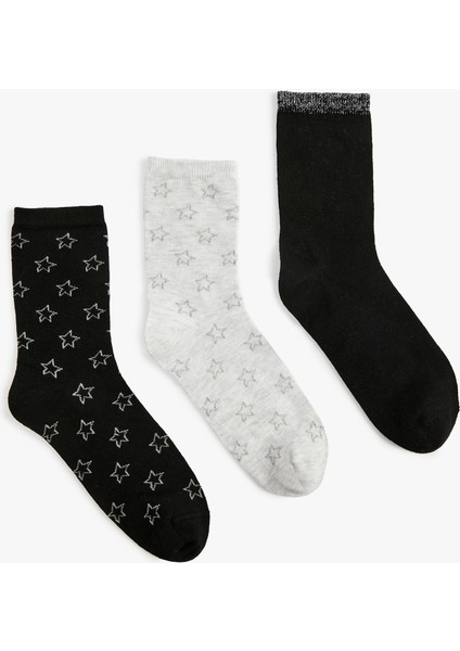 Yıldızlı 3'lü Soket Çorap Seti