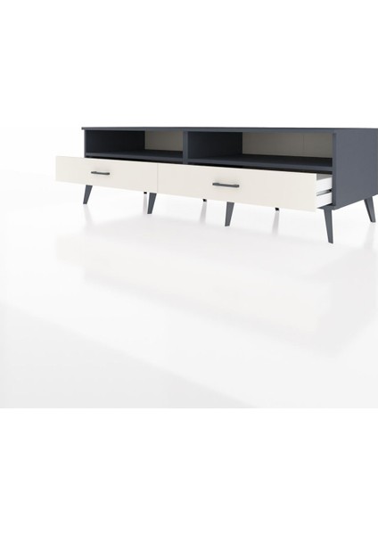 Kronos Tv Ünitesi 2 Raflı 2 Çekmeceli 176X59X51 Antrasit-Antrasit/aytaşı modelleri