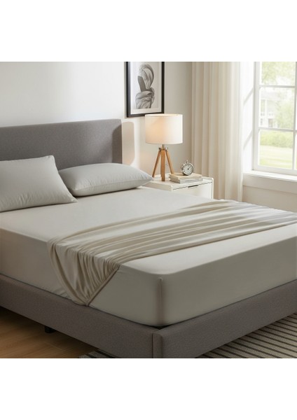 %100 Pamuk Çok Renkli Desenli Lastikli Çarşaf Seti (Çift Kişilik-Modern Tasarım-3 Parça)