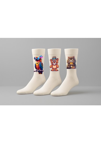 3'lü Paket Avantajı, Kişiye Özel Fotoğraf Baskılı Çorap | Unisex Tasarım | Hediye Seçeneği