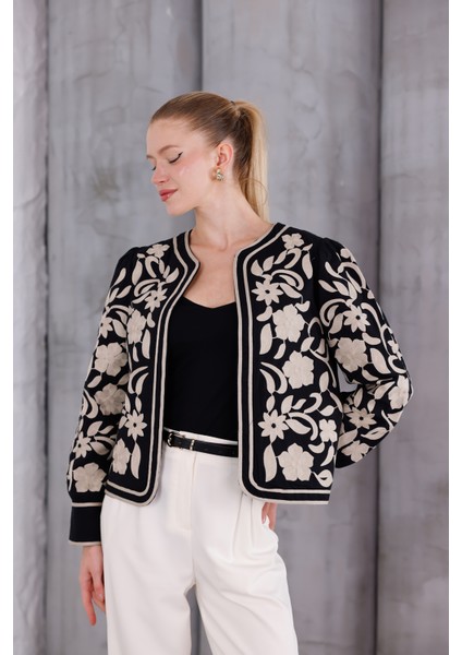 Nakış Işleme Tasarım Astarlı Ceket