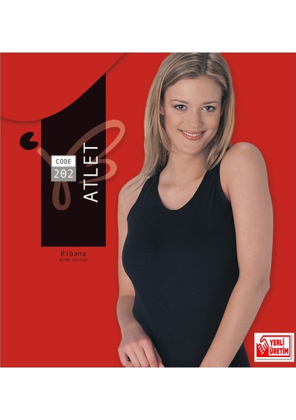 Kalın Askılı Siyah Ribana Atlet % 100 Pamuklu Atlet 3’lü Paket 202-3S fiyatları