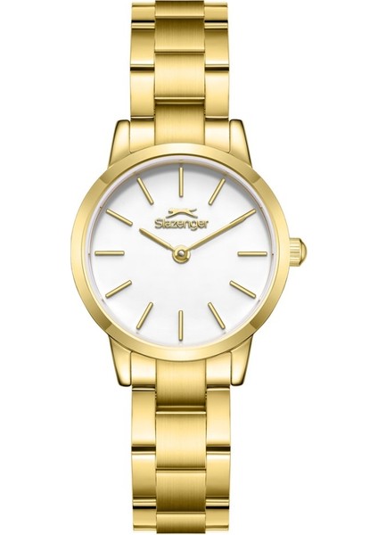 SL.09.2536.3.02 Metal Kasa Metal Kordon 3 Atm Suya Dayanıklı Altın Renk Kadın Kol Saati