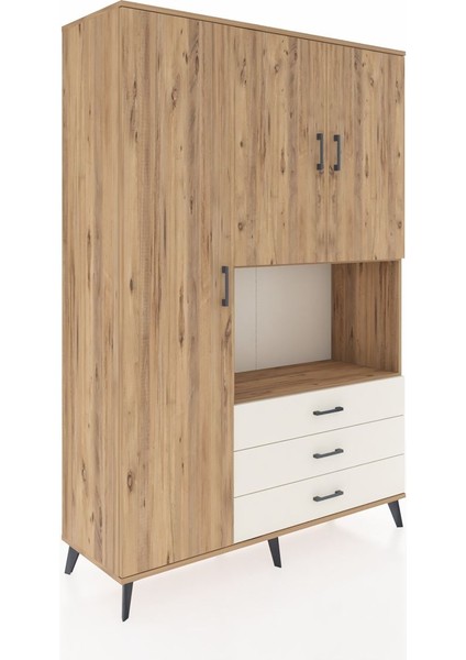 Hyperion Dolap 6 Raflı 3 Çekmeceli 3 Kapaklı 132X44X195 Çam-Çam/aytaşı fiyatları