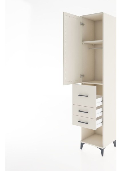 Hyperion Dolap 2 Raflı 3 Çekmeceli Tek Askılı 44X44X221 Aytaşı-Aytaşı fırsatları