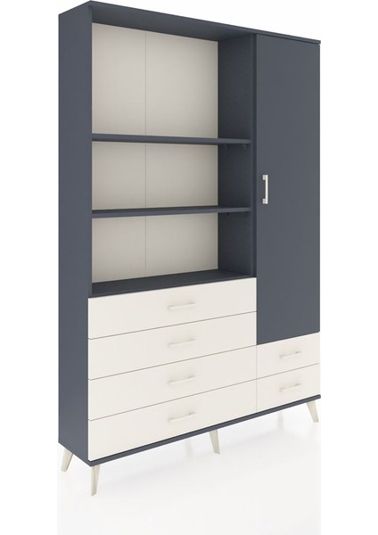 Arges Dolap 7 Raflı 6 Çekmeceli Tek Kapaklı 132X30X195 Antrasit-Antrasit/aytaşı fiyatları