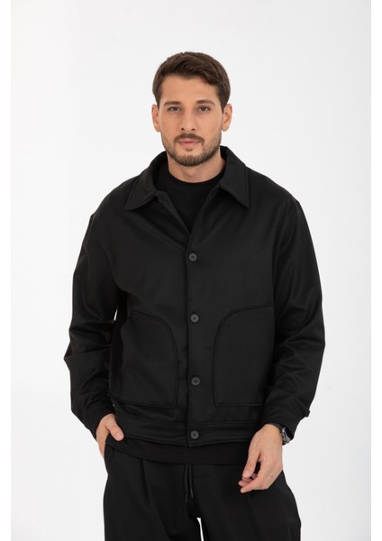 Erkek Mont Ceket - Smart Casual Gömlek Yaka Model - Poliviskon Kumaş fırsatları