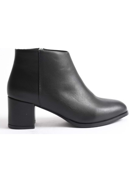 Kadın Hakiki Deri Topuklu Bot - Siyah modelleri