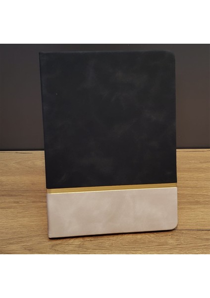Defter Not Için Altın Şeritli Siyah
