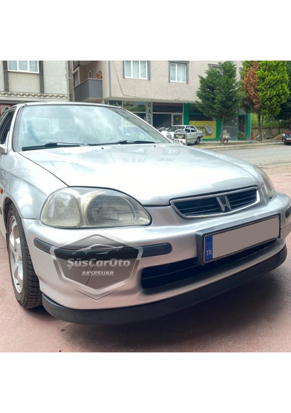 Honda Civic Ies Ek 1996-2000 Uyumlu Üniversal Astra H Lip Esnek Ön Lip 2 Parça Tampon Altı Dil Karlık Ön Ek