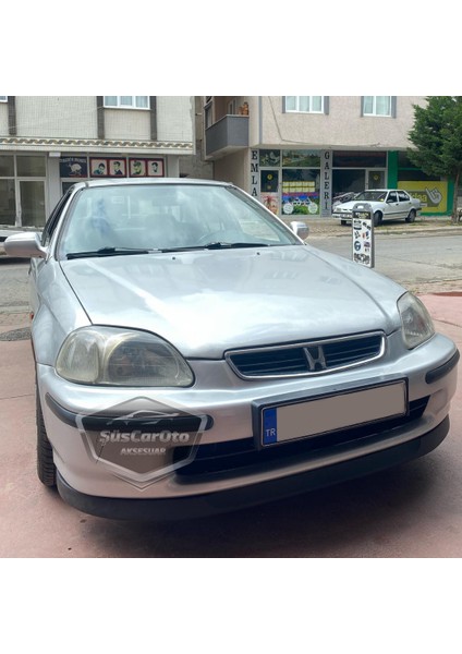 Honda Civic Ies Ek 1996-2000 Uyumlu Üniversal Astra H Lip Esnek Ön Lip 2 Parça Tampon Altı Dil Karlık Ön Ek