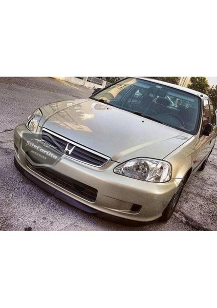 Honda Civic Ies Ek 1996-2000 Uyumlu Üniversal Astra H Lip Esnek Ön Lip 2 Parça Tampon Altı Dil Karlık Ön Ek