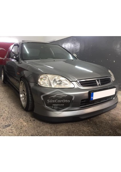 Honda Civic Ies Ek 1996-2000 Uyumlu Üniversal Astra H Lip Esnek Ön Lip 2 Parça Tampon Altı Dil Karlık Ön Ek