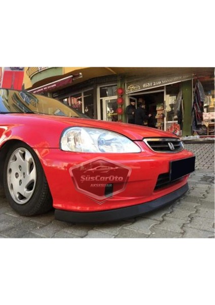 Honda Civic Ies Ek 1996-2000 Uyumlu Üniversal Astra H Lip Esnek Ön Lip 2 Parça Tampon Altı Dil Karlık Ön Ek