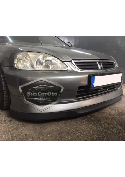 Honda Civic Ies Ek 1996-2000 Uyumlu Üniversal Astra H Lip Esnek Ön Lip 2 Parça Tampon Altı Dil Karlık Ön Ek