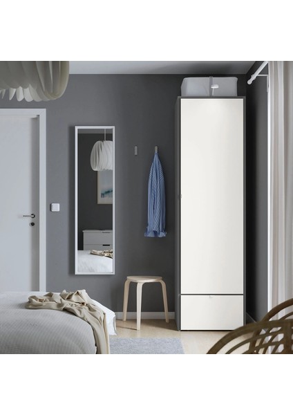 Vısthus Gardırop Gri Beyaz 63 x 59 x 216 cm modelleri