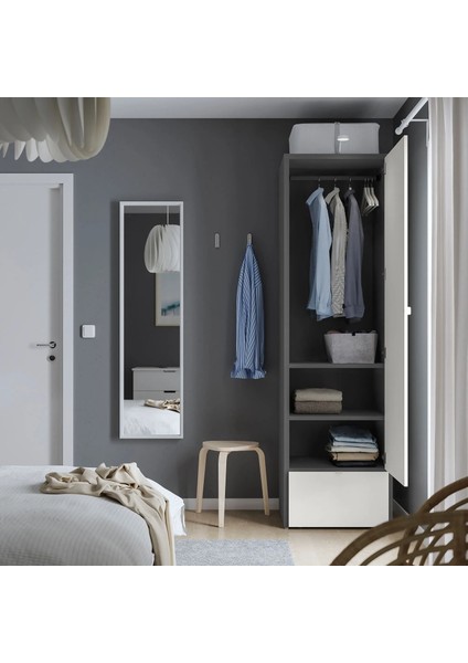 Vısthus Gardırop Gri Beyaz 63 x 59 x 216 cm fırsatları