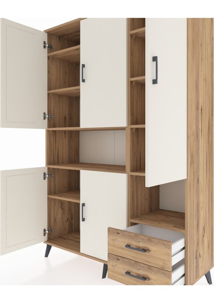 Hyperion Dolap 10 Raflı 2 Çekmeceli 5 Kapaklı 132X44X195 Çam-Aytaşı/çam fırsatları