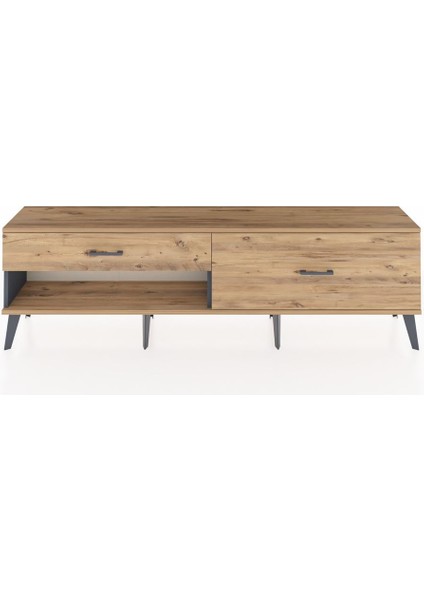 Arges Tv Ünitesi 2 Çekmeceli 176X30X51 Antrasit-Çam/çam