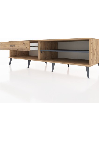 Kronos Tv Ünitesi Tek Raflı Tek Çekmeceli 176X59X51 Çam-Antrasit/çam fırsatları