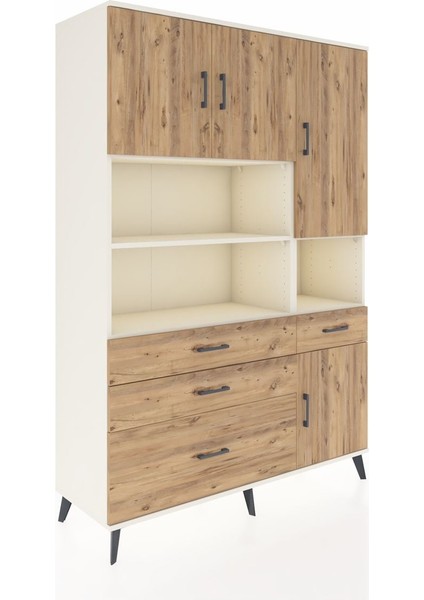 Hyperion Dolap 9 Raflı 4 Çekmeceli 4 Kapaklı 132X44X195 Aytaşı-Çam/çam fiyatları