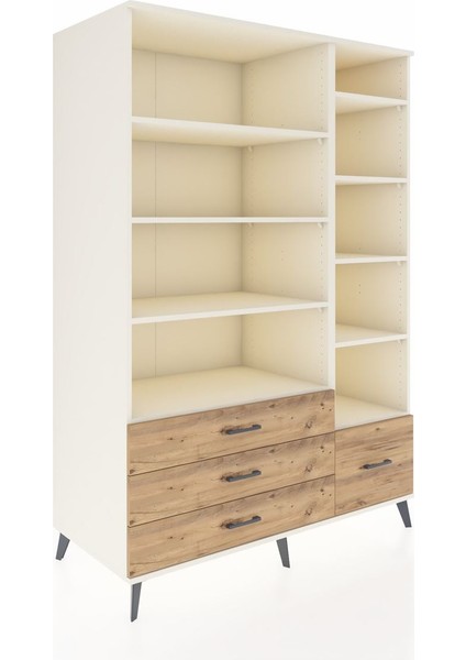Kronos Dolap 9 Raflı 4 Çekmeceli 132X59X195 Aytaşı-Aytaşı/çam fiyatları