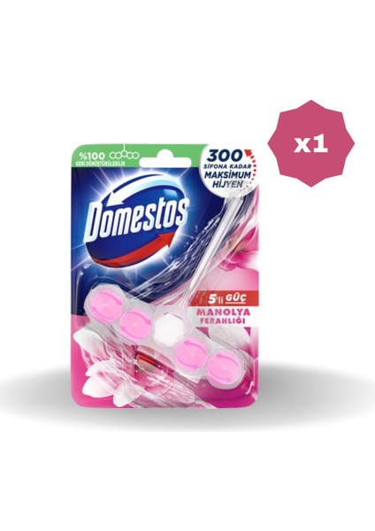 Wc Blok 5’li Güç Duopack Manolya Ferahlığı - (1 Adet)