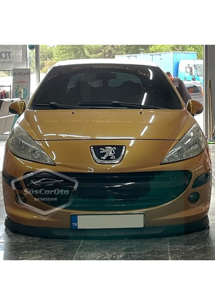 Peugeot 207 2006-2014 Uyumlu Üniversal Astra H Lip Esnek Ön Lip 2 Parça Tampon Altı Dil Karlık Ön Ek fırsatları