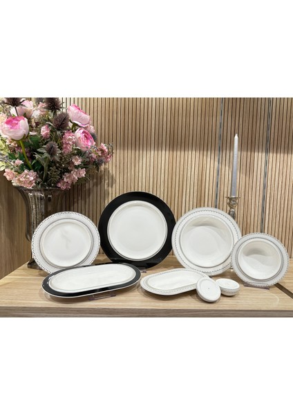 Revol 28 Parça Bone Porselen Yemek Takımı - PLT01
