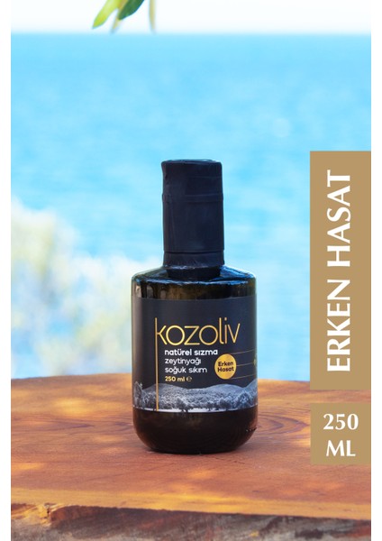 2024-25 Erken Hasat Soğuk Sıkım Zeytinyağı 250 ml Cam Şişe